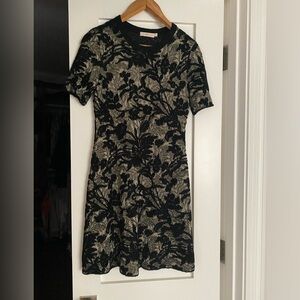 Tory Burch Black and Gold Knit Dress